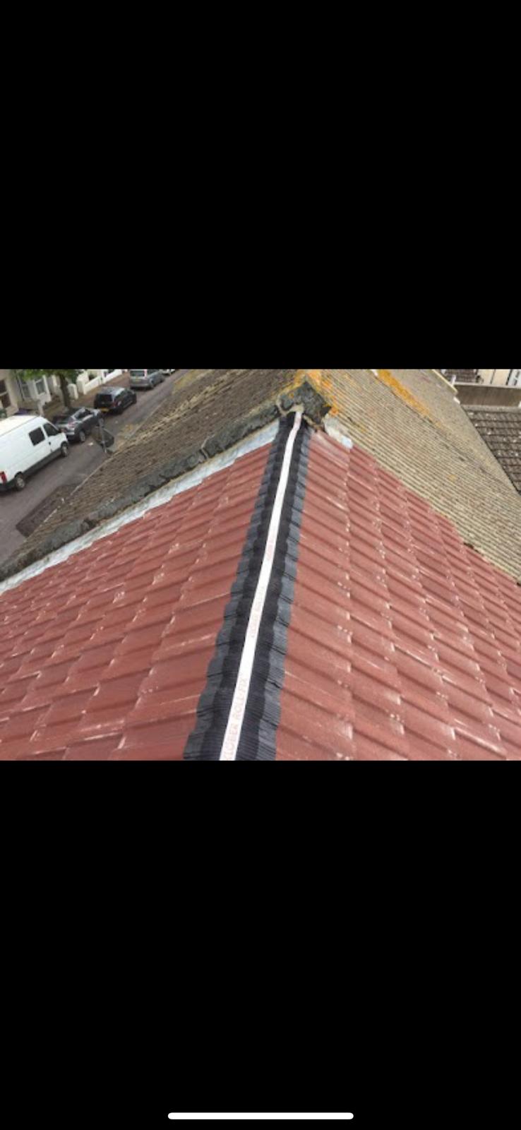 New roof being installed St Pancras